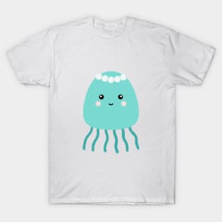 Cute Little Jellyfish With a Pearl Crown T-Shirt